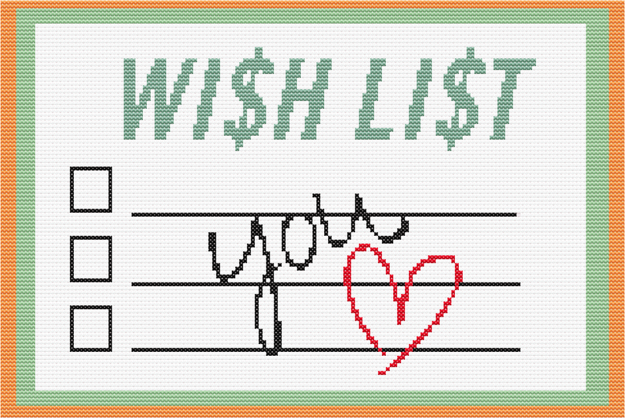 Wish List Insert Printed Canvas