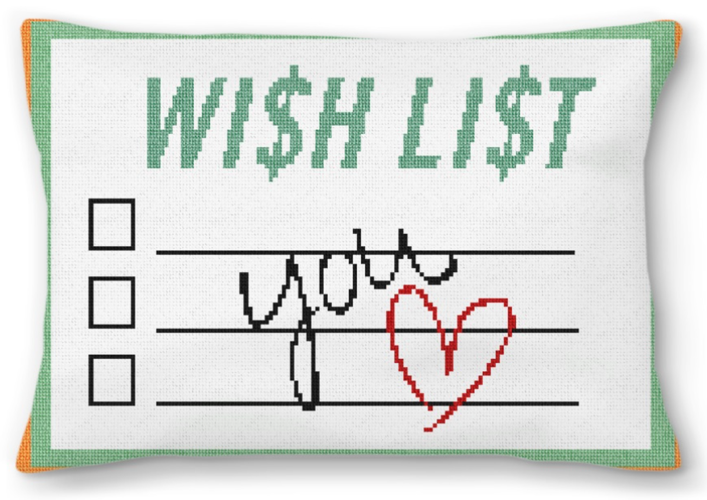 Wish List Insert Printed Canvas